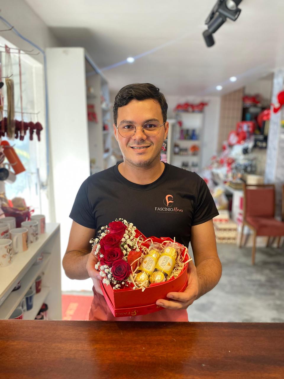 Corao Caixa Rosas e Ferrero