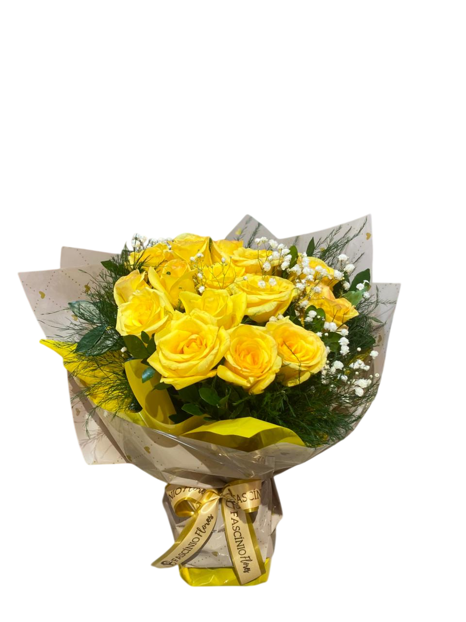 RAMO 15 ROSAS AMARELAS