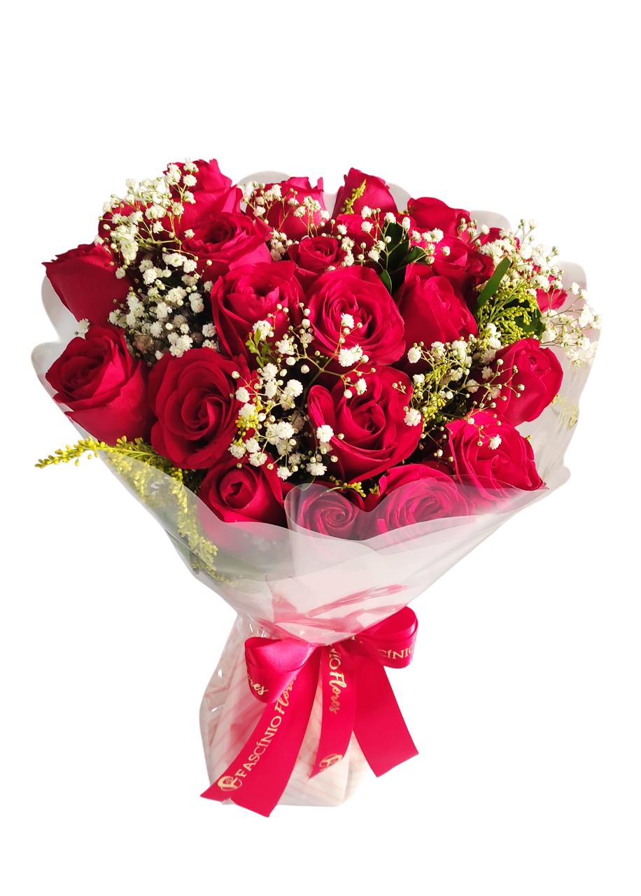 RAMALHETE 20 ROSAS VERMELHAS