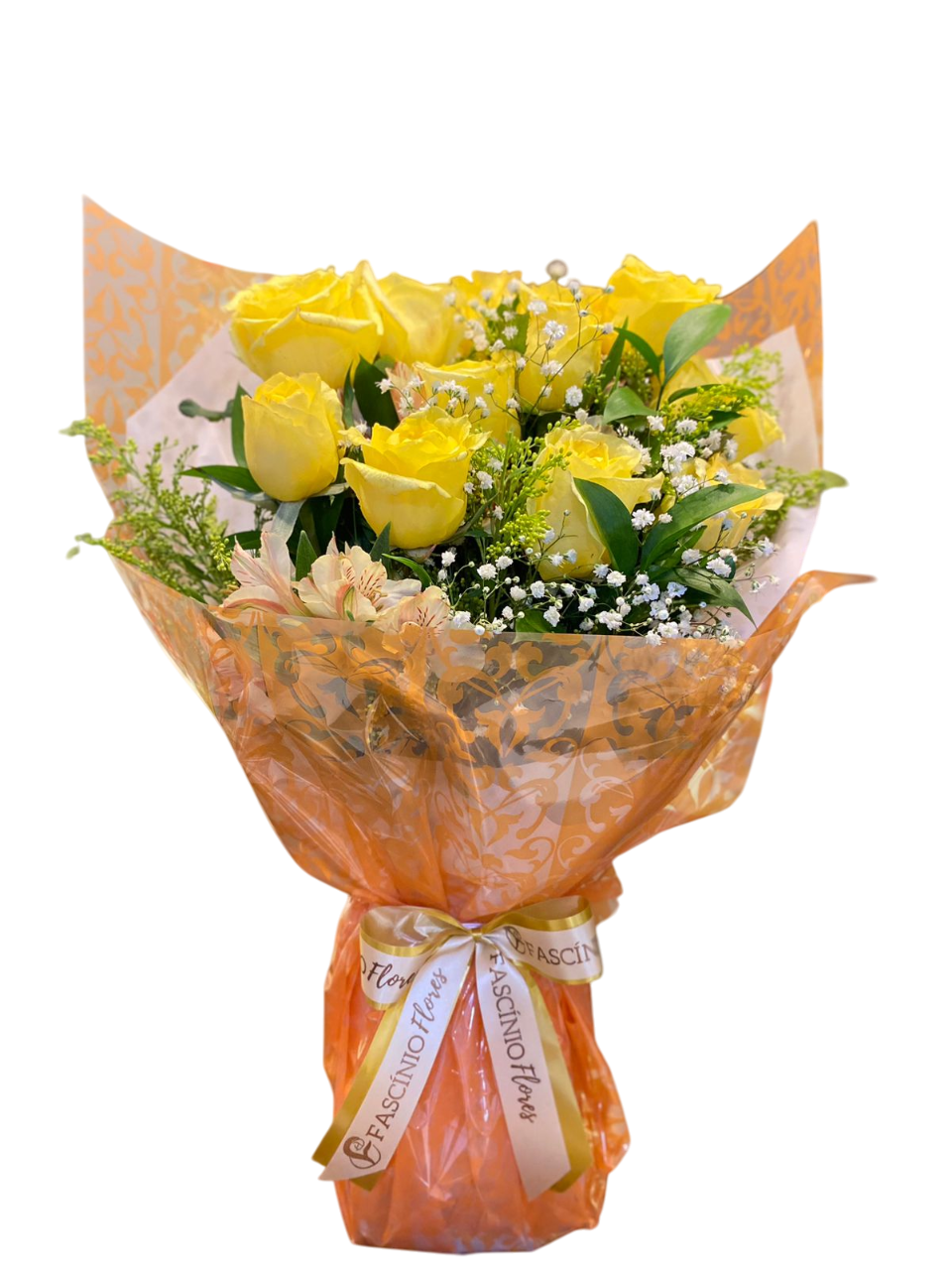 RAMALHETE 09 ROSAS AMARELAS