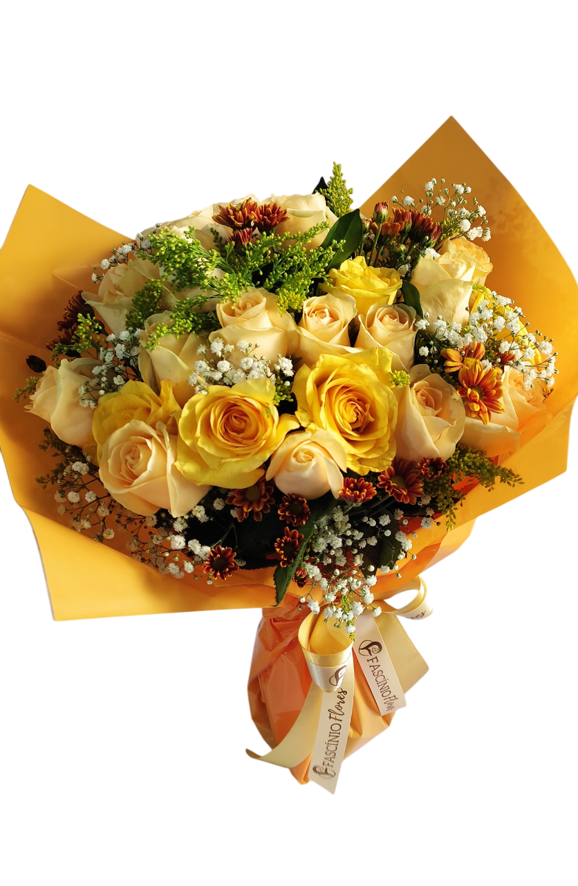 RAMALHETE 20 ROSAS AMARELAS