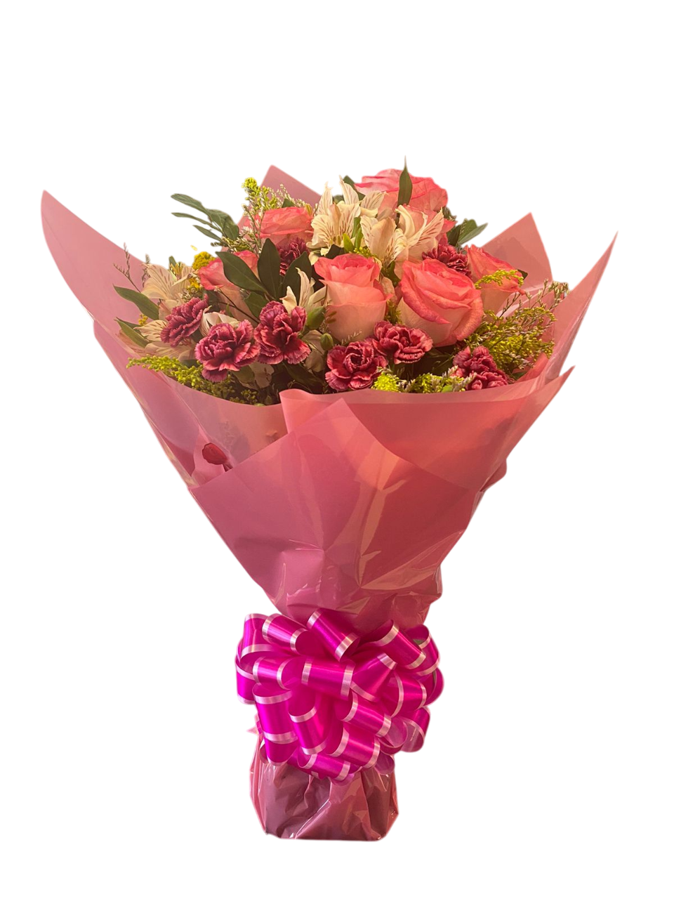 RAMALHETE 06 FLORES TONS DE ROSA