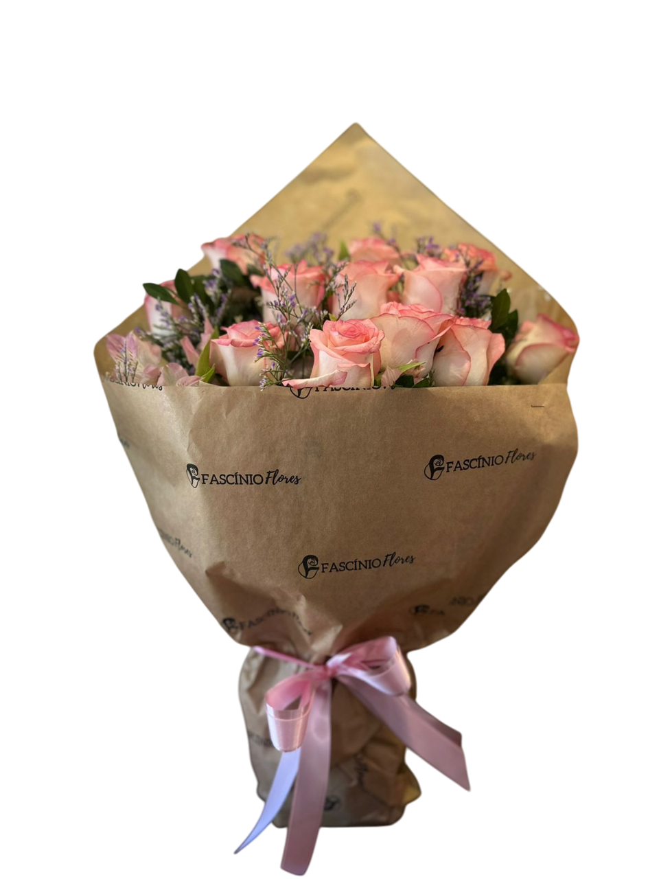 RAMALHETE 15 FLORES TONS DE ROSA